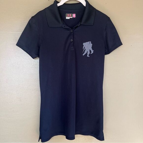 Under Armour Wounded Project Wicking Polo Shirt Semifit Medium - Picture 1 of 7